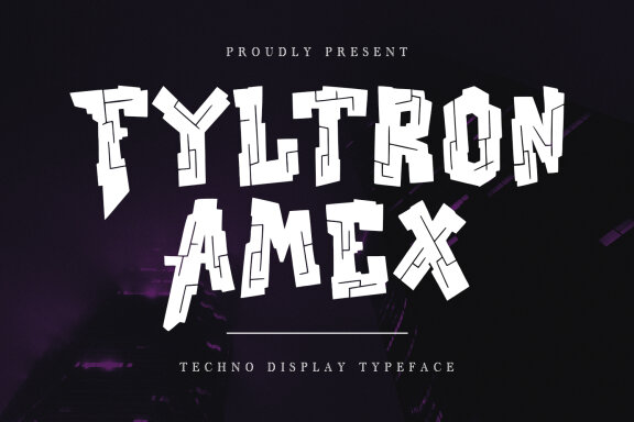 Fyltron Amex Techno Display Typeface