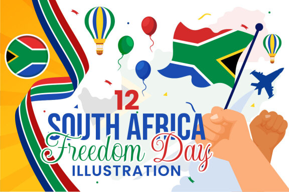 12 South Africa Freedom Day Illustration