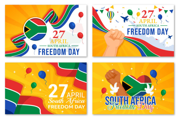 12 South Africa Freedom Day Illustration
