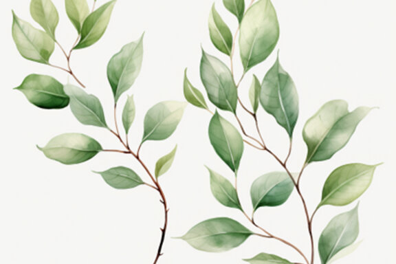 watercolor leaf