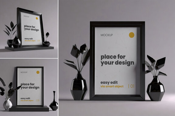 Dark Ceramic Frames Mockups