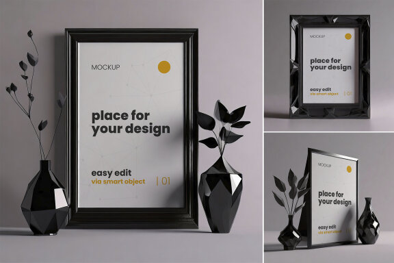 Dark Ceramic Frames Mockups