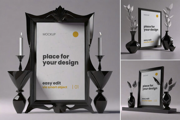 Dark Ceramic Frames Mockups
