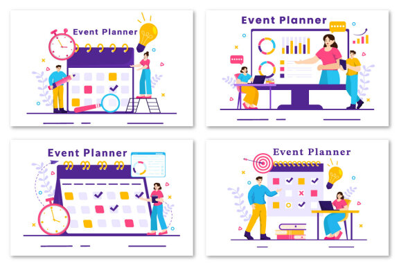 12 Event Planner Illustration