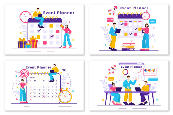 12 Event Planner Illustration