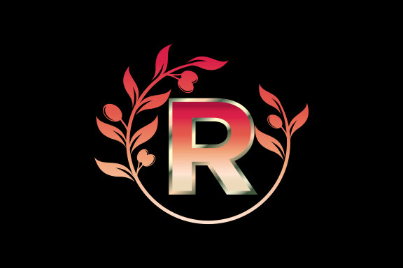 Round floral frame made by the olive branch