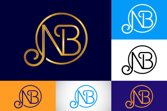 Letter N B Logo Design