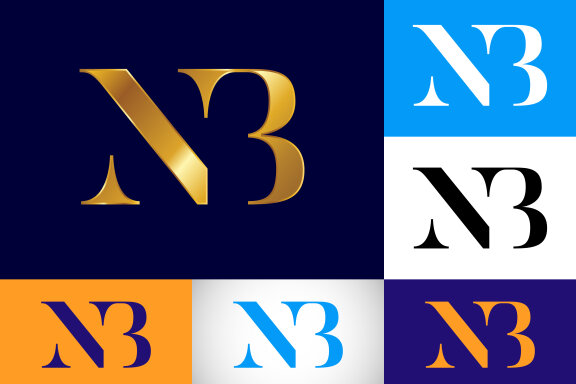 Letter N B Logo Design