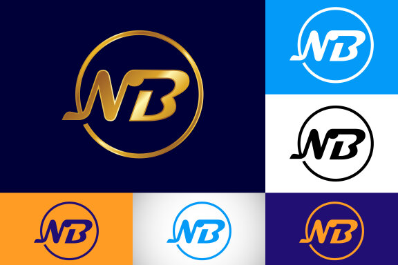 Letter N B Logo Design