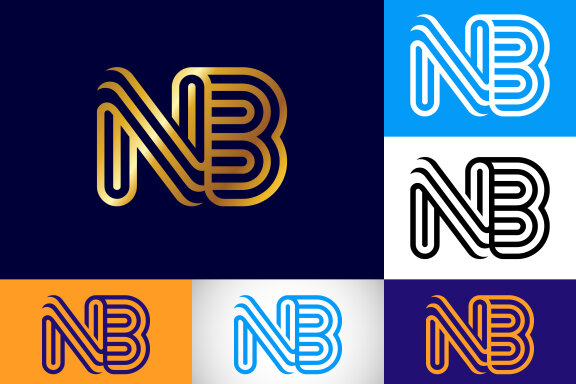 Letter N B Logo Design