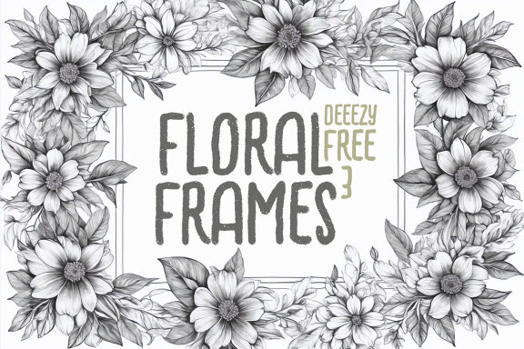 3 FREE Floral Frame Illustrations