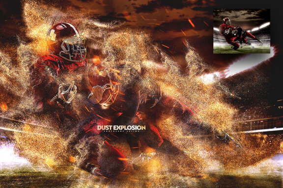 Dust Explosion Photoshop Action