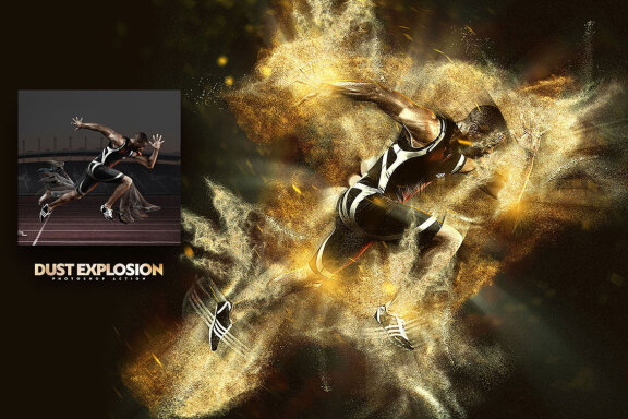 Dust Explosion Photoshop Action