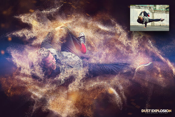 Dust Explosion Photoshop Action