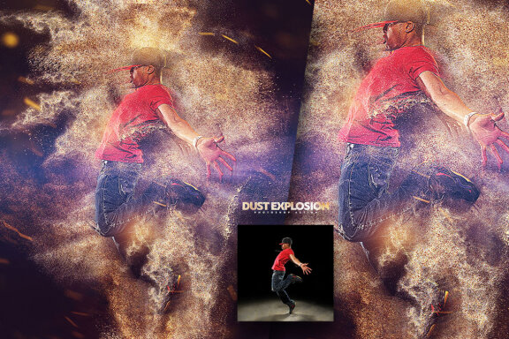 Dust Explosion Photoshop Action
