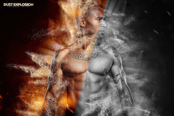 Dust Explosion Photoshop Action