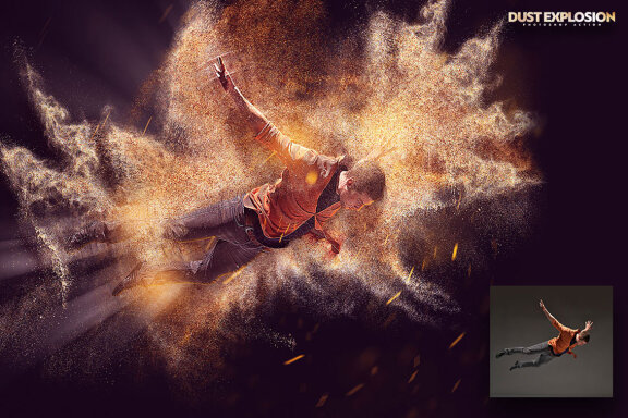 Dust Explosion Photoshop Action