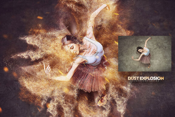 Dust Explosion Photoshop Action