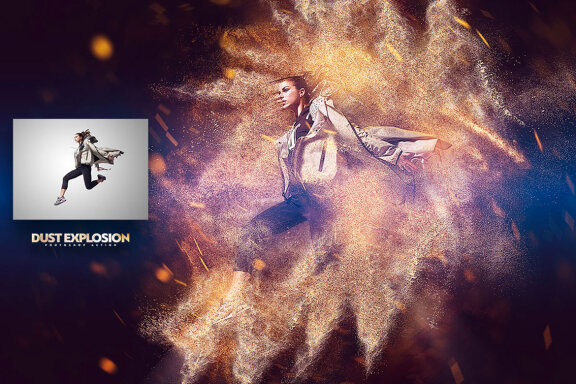 Dust Explosion Photoshop Action