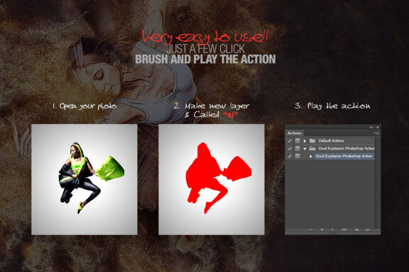 Dust Explosion Photoshop Action