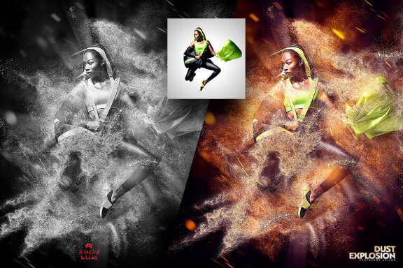 Dust Explosion Photoshop Action