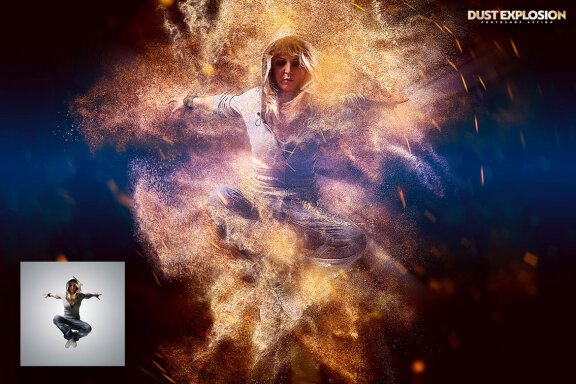 Dust Explosion Photoshop Action
