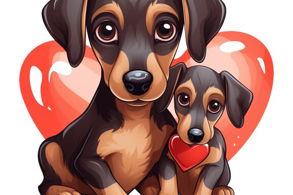 Dog Mom And Kids