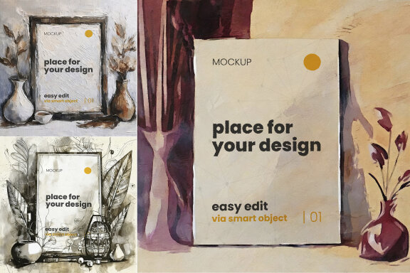 Artistic Creative Scene Poster Mockup