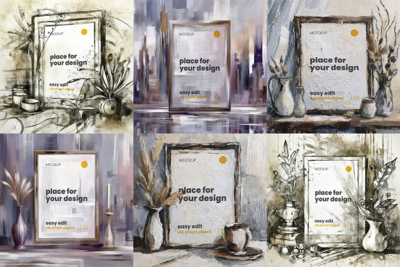 Artistic Creative Scene Poster Mockup