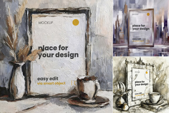 Artistic Creative Scene Poster Mockup