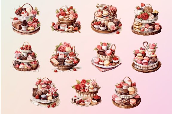 Dessert Valentine Clipart