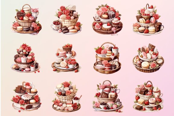 Dessert Valentine Clipart