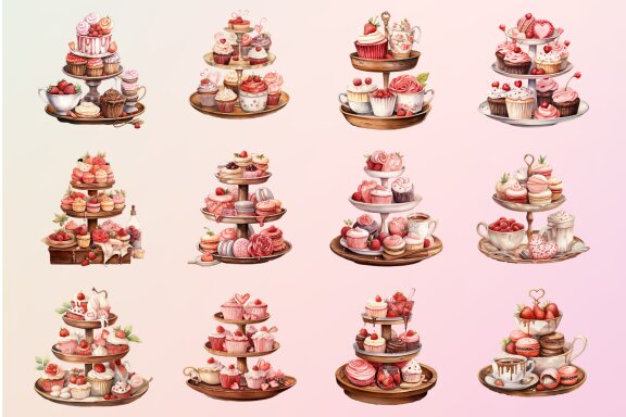 Valentine Cupcake Clipart