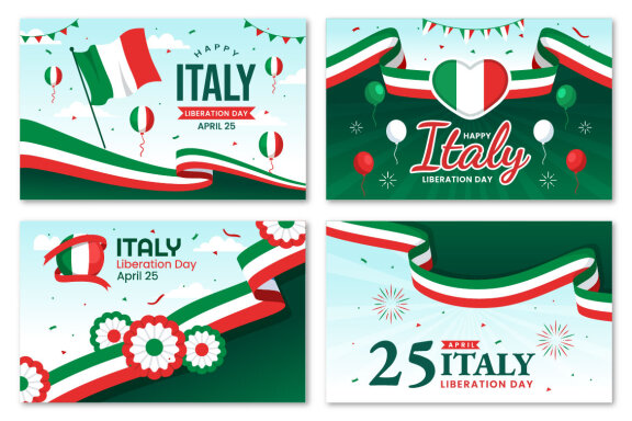 12 Happy Italy Liberation Day Illustration