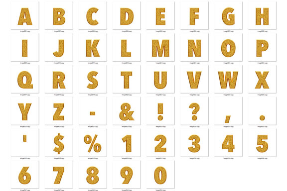 4 Golden PNG Alphabets