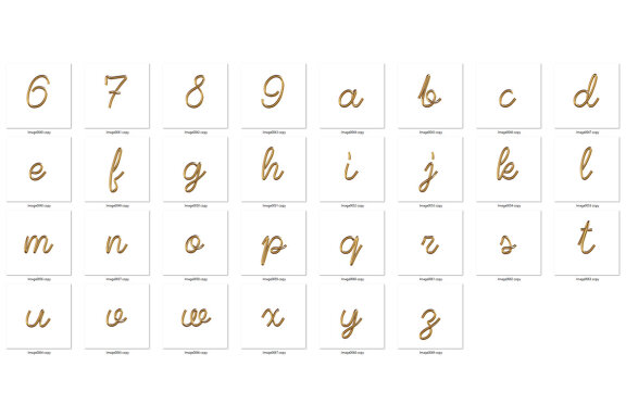 4 Golden PNG Alphabets