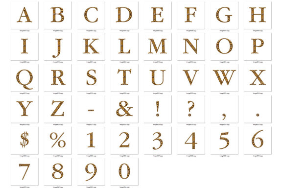 4 Golden PNG Alphabets