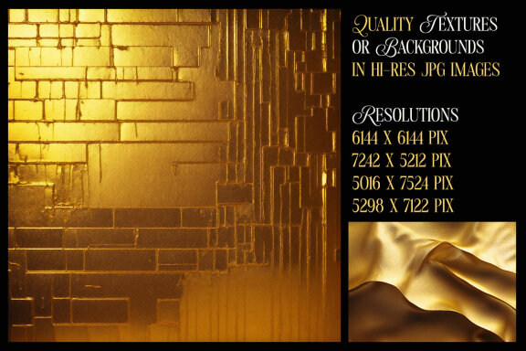 50 Gold Textures & Backgrounds Vol.2