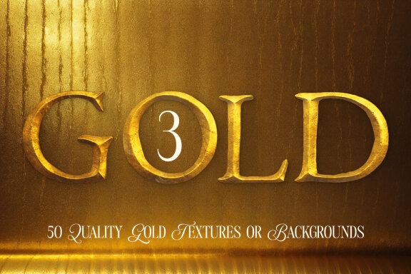 50 Gold Textures & Backgrounds Vol.3