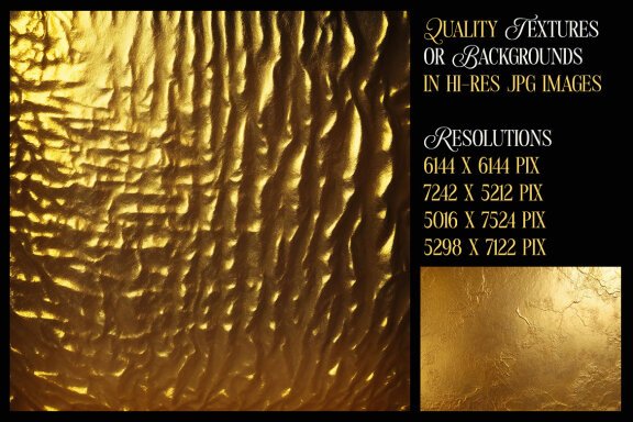 50 Gold Textures & Backgrounds Vol.3