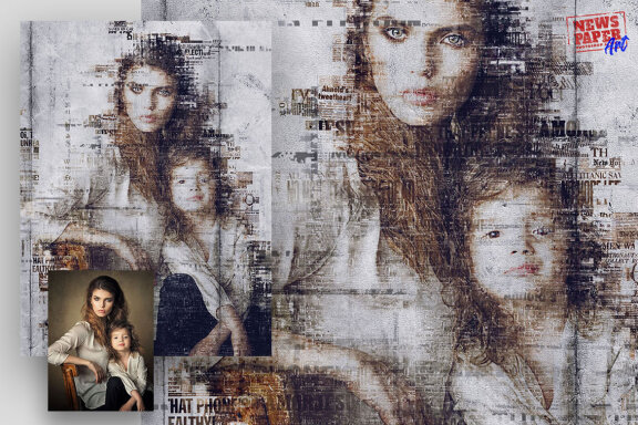 Newspaper Art Photoshop Action