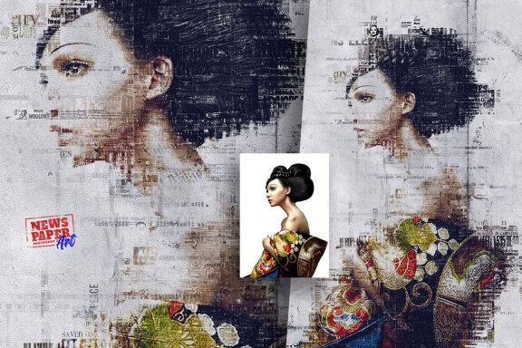 Newspaper Art Photoshop Action