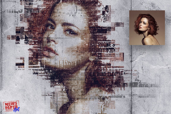 Newspaper Art Photoshop Action