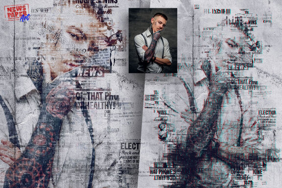 Newspaper Art Photoshop Action