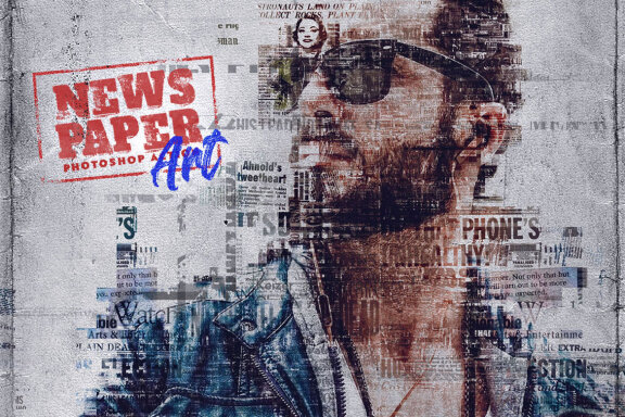 Newspaper Art Photoshop Action