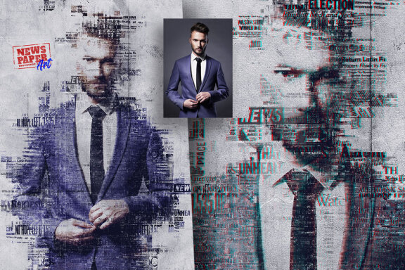 Newspaper Art Photoshop Action