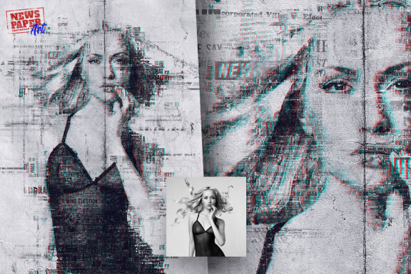 Newspaper Art Photoshop Action