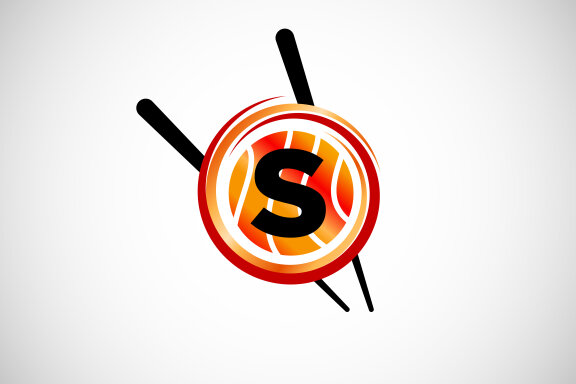 Initial alphabet in the circle with Chopstick