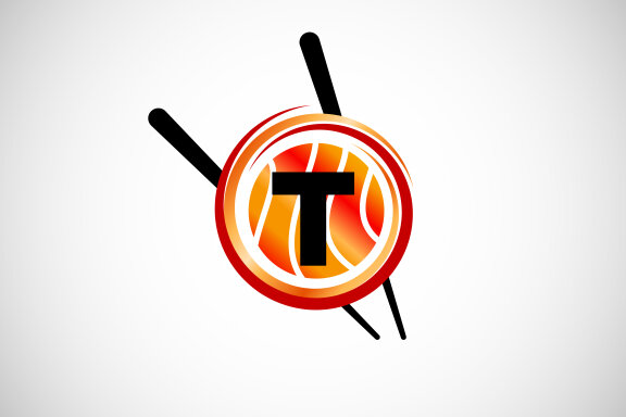 Initial alphabet in the circle with Chopstick