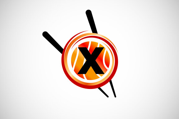 Initial alphabet in the circle with Chopstick